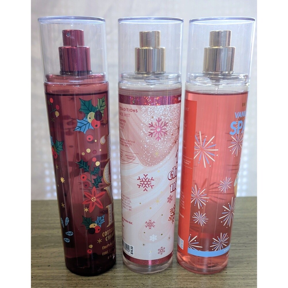 Lot of 3 Bath Body Works Fine Fragrance Mist Love Cotton Candy Champagne Vanilla - Picture 3 of 4